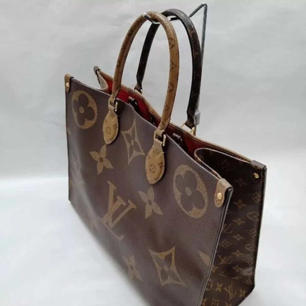Louis Vuitton OntheGo GM Brown Monogram Giant Tote Bag 1845-052224